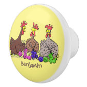 Funny breitting cartoon keramische knop (Rechts)