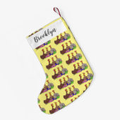 Funny breitting cartoon kleine kerstsok (Achterkant (Hangend))