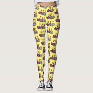 Funny breitting cartoon leggings