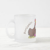 Funny breitting cartoon matglas koffiemok (Links)