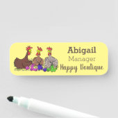 Funny breitting cartoon naamplaatje (In situ)