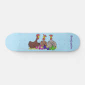 Funny breitting cartoon persoonlijk skateboard (Horizontaal)