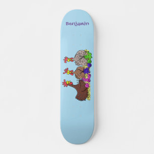 Funny breitting cartoon persoonlijk skateboard