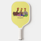 Funny breitting cartoon pickleball paddle (Achterkant)