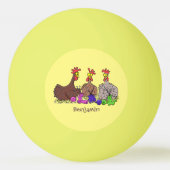 Funny breitting cartoon pingpongbal (Achterkant)