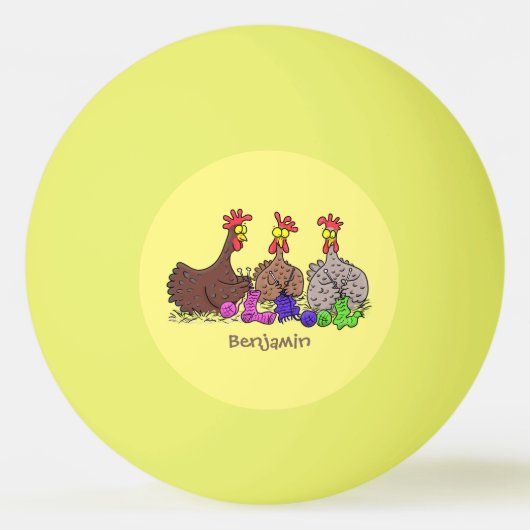 Funny breitting cartoon pingpongbal (Voorkant)