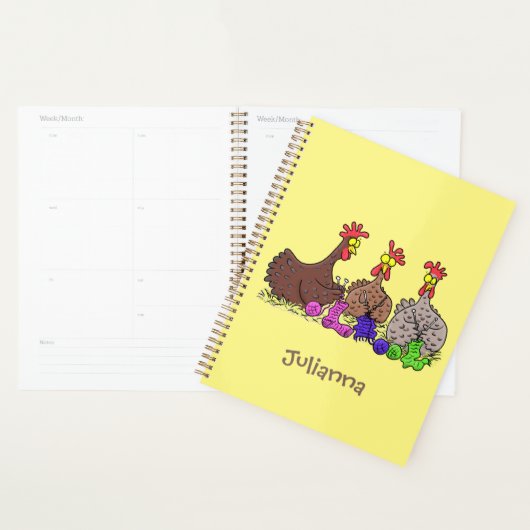 Funny breitting cartoon planner (Display)