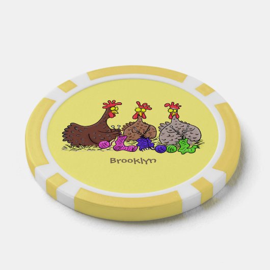 Funny breitting cartoon poker chips (Enkel)
