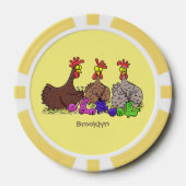 Funny breitting cartoon poker chips (Voorkant)