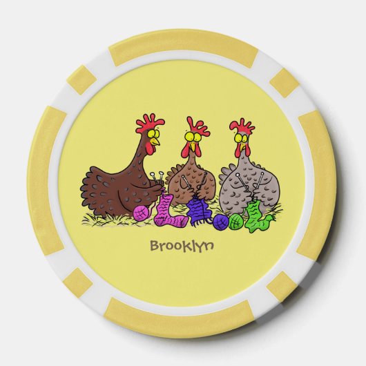 Funny breitting cartoon poker chips (Achterkant)