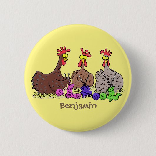 Funny breitting cartoon ronde button 5,7 cm (Voorkant)