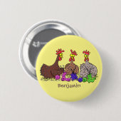 Funny breitting cartoon ronde button 5,7 cm (Voorkant /achterkant)