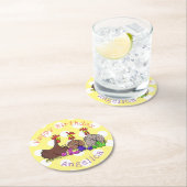 Funny breitting cartoon ronde kartonnen onderzetter (Insitu)