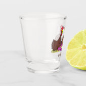 Funny breitting cartoon shot glas (Links)