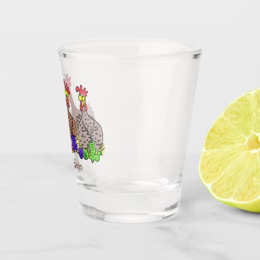 Funny breitting cartoon shot glas (Rechts)