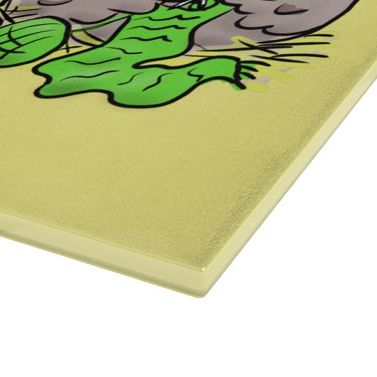 Funny breitting cartoon snijplank (Hoek)