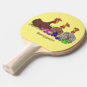 Funny breitting cartoon tafeltennisbatje (Voorkant Gekanteld)