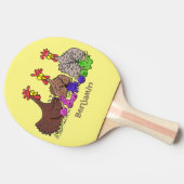 Funny breitting cartoon tafeltennisbatje (Zijkant)