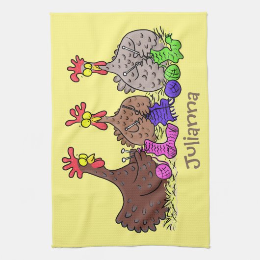 Funny breitting cartoon theedoek (Verticaal)