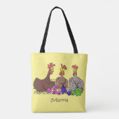 Funny breitting cartoon tote bag (Achterkant)