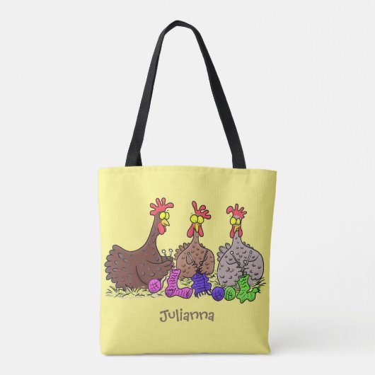 Funny breitting cartoon tote bag (Achterkant)