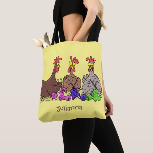 Funny breitting cartoon tote bag (Dichtbij)