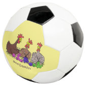 Funny breitting cartoon voetbal (Drie kwart)