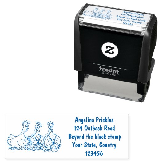 Funny breitting cartoon  zelfinktende stempel