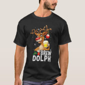Funny Brew Dolph Reindeer Drink bier Matching C T-shirt (Voorkant)