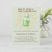 Funny Brewing Baby Shower Invitation Kaart (Staand voorkant)