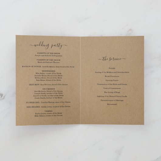 Funny Brews and I dos Brewery Wedding Programme Programma (Binnen)