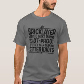 Funny Bricklayer Design Mannen Pap Brick Mason Mas T-shirt (Voorkant)