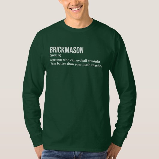 Funny Brickmason Definition T-shirt (Voorkant)