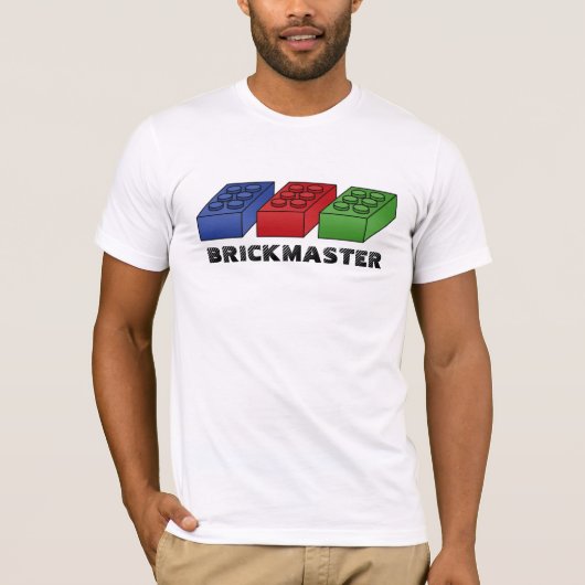 Funny Brickmaster - vectorkunst voor pop T-shirt (Voorkant)