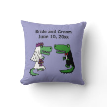Funny Bride en Groom Alligator Wedding Art