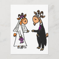 Funny Bride en Groom Goat Wedding