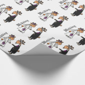 Funny Bride en Groom Goat Wedding Cadeaupapier (Hoek)