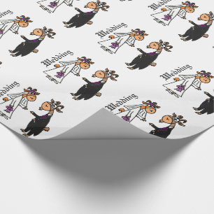 Funny Bride en Groom Goat Wedding Cadeaupapier