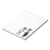 Funny Bride en Groom Goat Wedding Notitieblok (Linkerzijde)