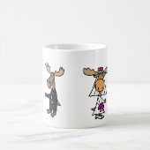 Funny Bride en Groom Moose Wedding Koffiemok (Center)