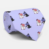 Funny Bride en Groom Wedding Cartoon Stropdas (Opgerold)