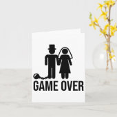 Funny Bride Groom Wedding Bachelor Bachelorette Pa Kaart (Gele Bloem)