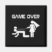 Funny Bride Groom Wedding Bachelor Bachelorette Pa Magneet (Voorkant)