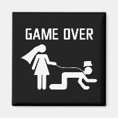 Funny Bride Groom Wedding Bachelor Bachelorette Pa Magneet (Voorkant)