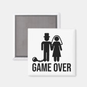 Funny Bride Groom Wedding Bachelor Bachelorette Pa Magneet (Voorkant / Achterkant)