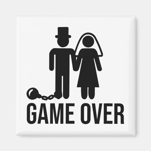 Funny Bride Groom Wedding Bachelor Bachelorette Pa Magneet (Voorkant)