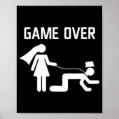 Funny Bride Groom Wedding Bachelor Bachelorette Pa Poster (Voorkant)