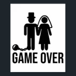 Funny Bride Groom Wedding Bachelor Bachelorette Pa Poster<br><div class="desc">Grappige bruid bruidegom bruiloft Bachelor vrijgezellenfeest 2</div>