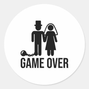 Funny Bride Groom Wedding Bachelor Bachelorette Pa Ronde Sticker