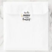 Funny Bride Mrs Wedding Vrijgezellenfeest Verlovin Ronde Sticker (Tas)